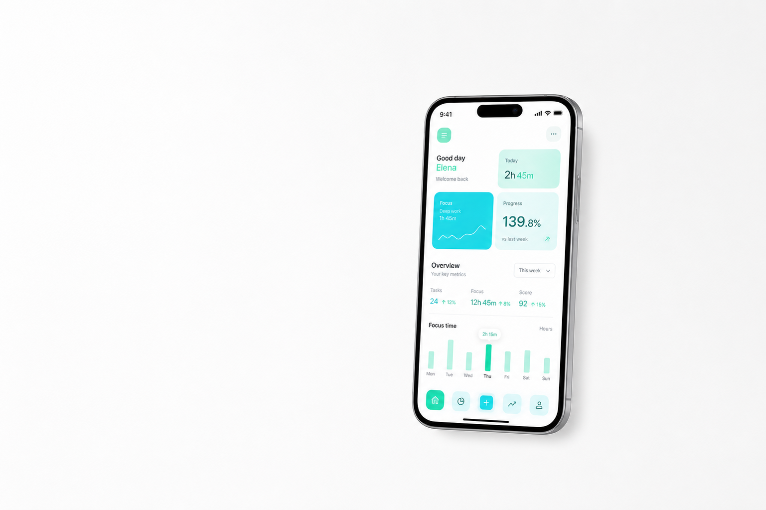 Abstract mobile application interface mockup